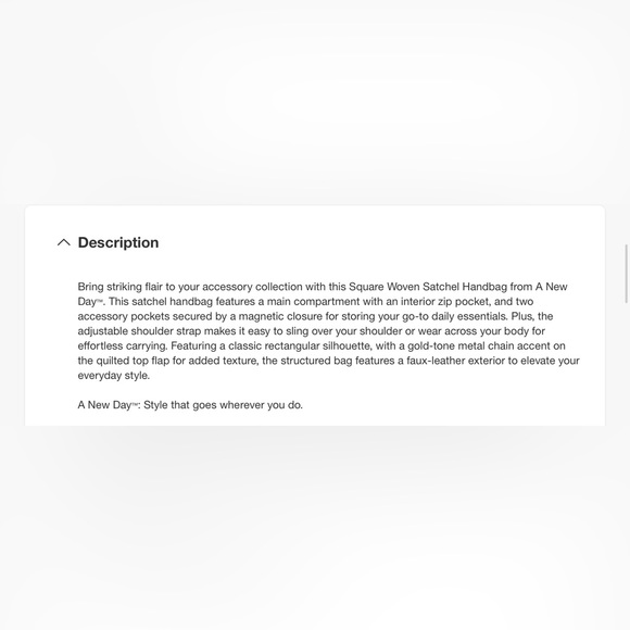 NWT A New Day Shoulder to Crossbody Quilted Red with Gold Chain Detail Bag - Picture 9 of 16